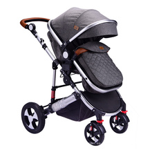 Baby Stroller 2019 China Baby Stroller Factory Hot Mom Stroller 2019 /Baby de cuero de aleación de aluminio 3-en-1 Babystroller /